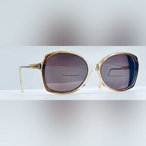 Vintage Dimensions D116-035 Brown Translucent Oval Sunglasses Frames Only